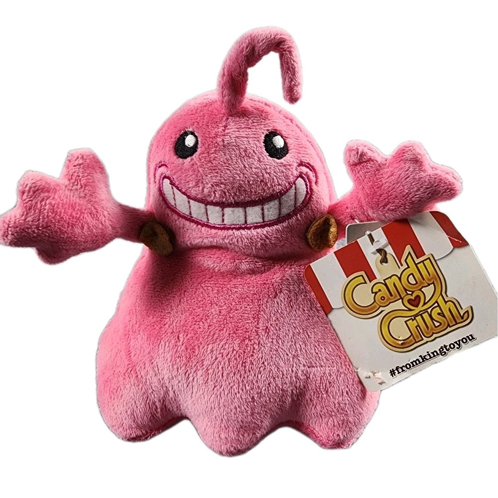 Candy Crush 2018 Pink Bubble Gum Troll King‎ Plush 8" BRAND NEW Hunter Leisure